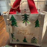 Personalized Christmas ornament, Wood beaded ornament with personal wooden tag. Co worker wreath ornament, Thank you, Holiday gifts! 4”-5”