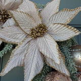 Christmas wreath for door, Snowy pine wreath with pink glitz and glam. Sparkly wreath design for front door, Holiday decor front door, 24”