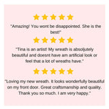 Winter wreath for door, Snowy pine wreath with bird and nest. Sparkly wreath design for front door, Holiday decor front door, 24”