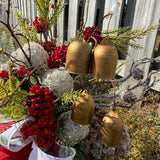Christmas gravesite arrangement, Sympathy, Memorial, Funeral flowers, Christmas vase 360 degrees, Icy arrangement with cardinal bow.
