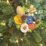 Christmas Ornament , Handmade Floral Ornament, Coworker gift, Nature lover gift, Thank you gift