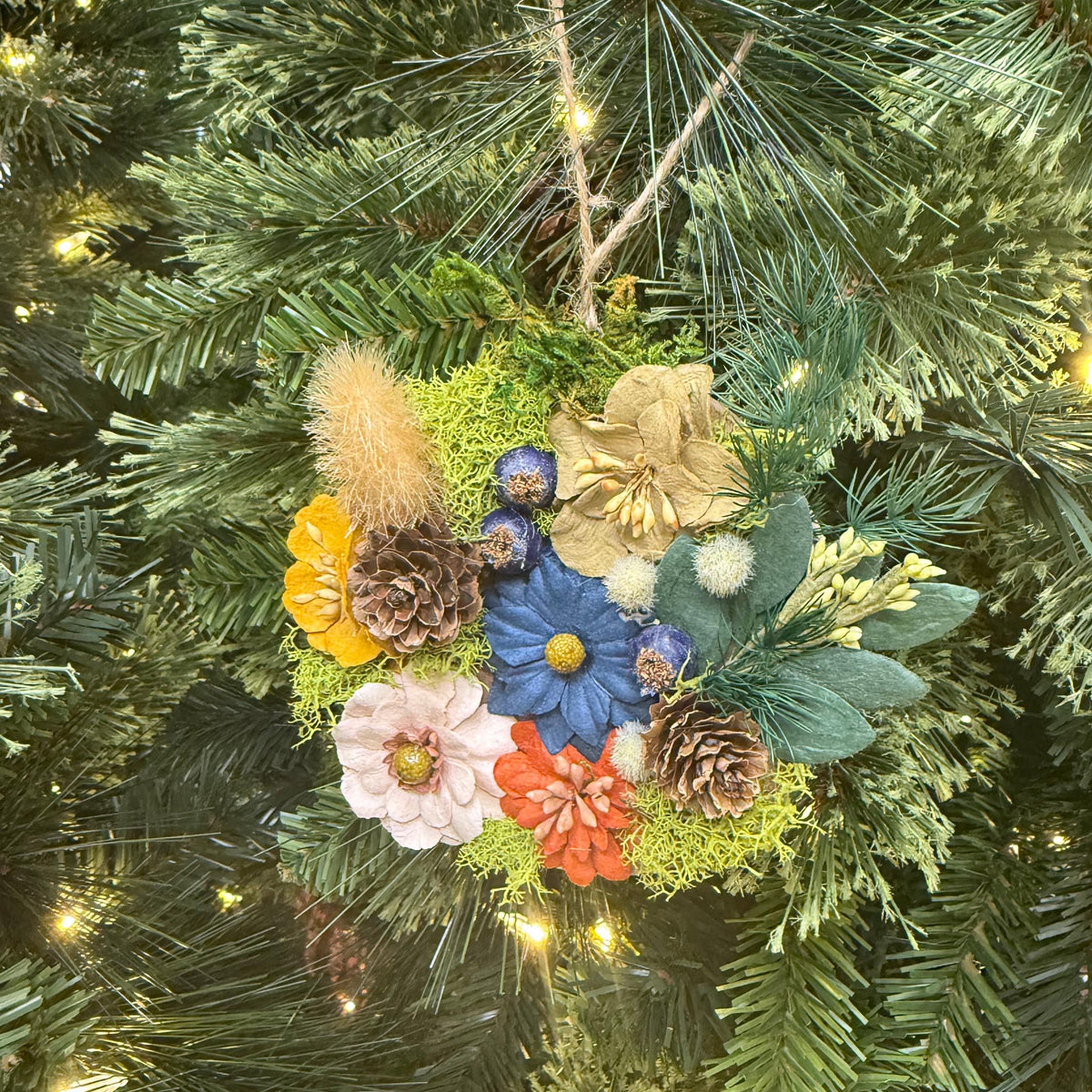 Christmas Ornament , Handmade Floral Ornament, Coworker gift, Nature lover gift, Thank you gift