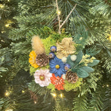 Christmas Ornament , Handmade Floral Ornament, Coworker gift, Nature lover gift, Thank you gift