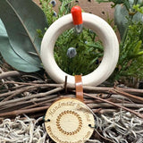 Winter wreath with rustic brass bell |Housewarming gift | Rustic style front door wreath | Natural evergreen wreath decor