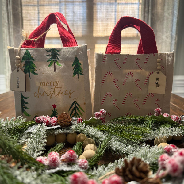 Personalized Christmas ornament, Wood beaded ornament with personal wooden tag. Co worker wreath ornament, Thank you, Holiday gifts! 4”-5”