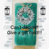 Winter wreath with rustic brass bell |Housewarming gift | Rustic style front door wreath | Natural evergreen wreath decor