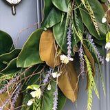 Magnolia, Lavender and Wildflower Wreath