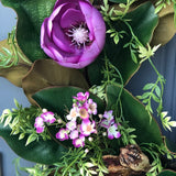 Magnolia Wreath With Purple Magnolia Flowers