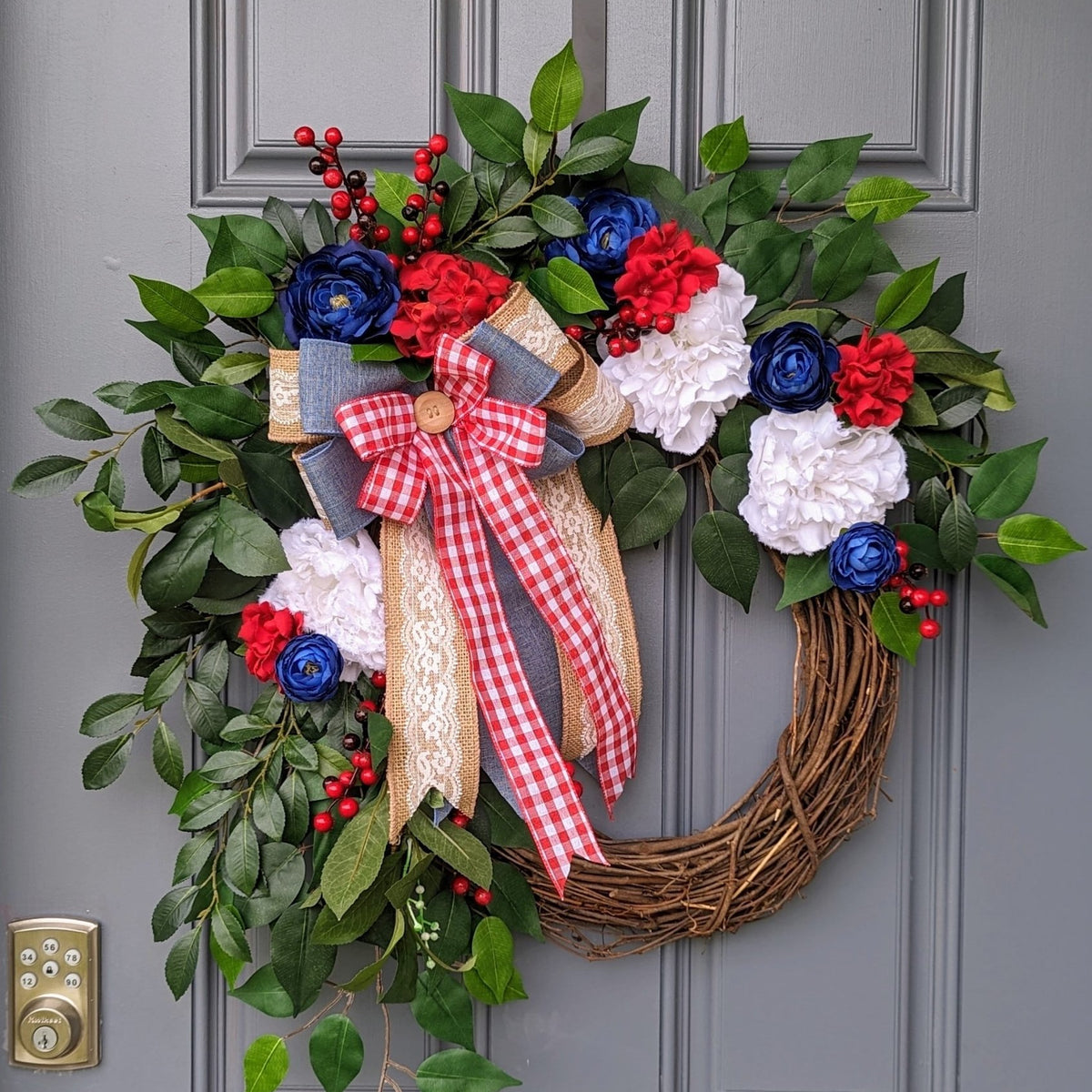 Patriotic Front Door Wreath