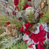 Christmas gravesite arrangement