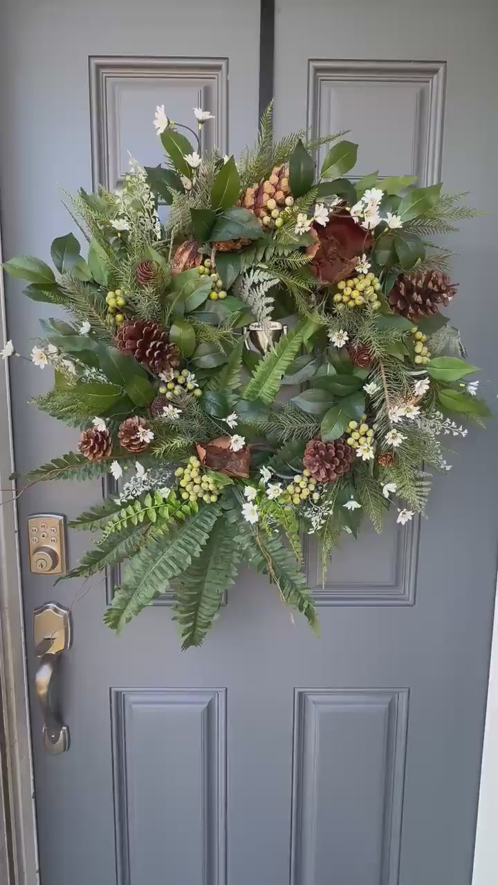 Year round greenery wreath