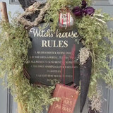 Spooky Halloween Wreath Witch's Rules Wreath