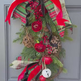 Christmas front door swag