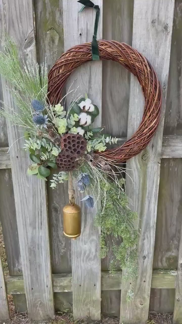 Winter front door wreath