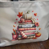 Personalized tote bag for the fall and book lover. The this bag is perfect for carry your lunch