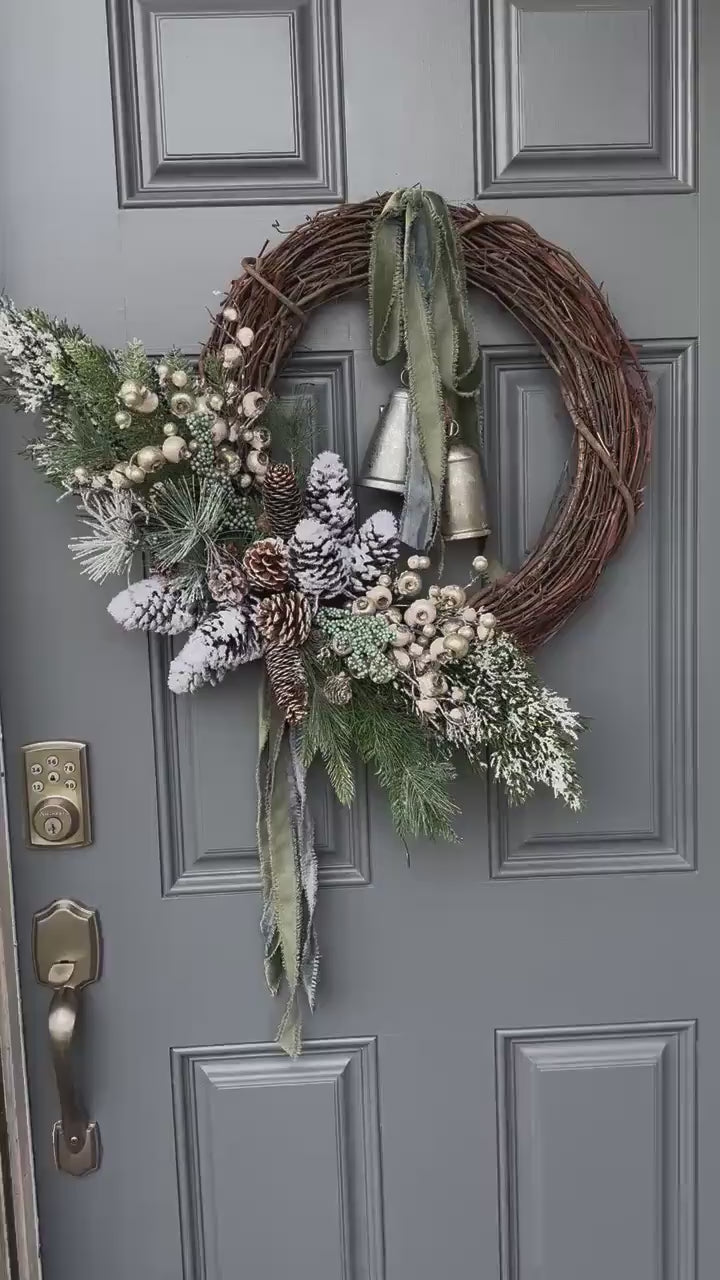 Winter front door wreath