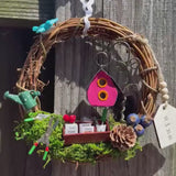 Wreath for garden and bird lover