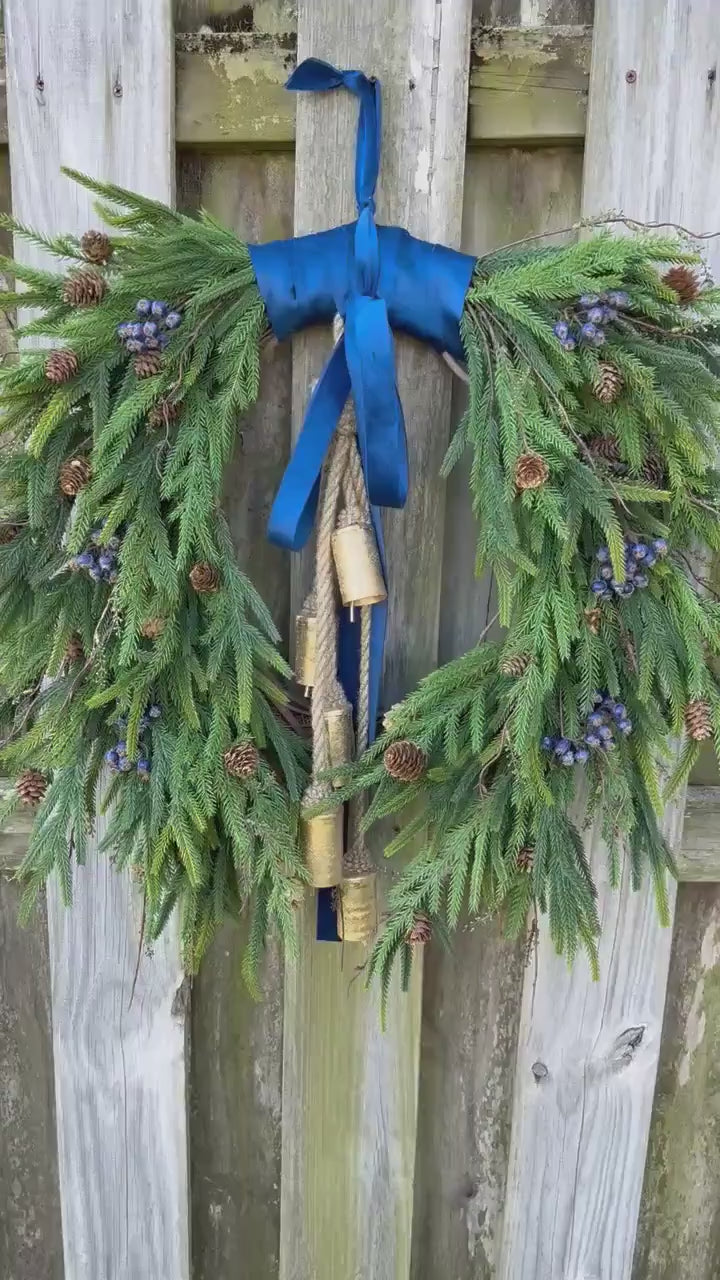 Front door winter wreath