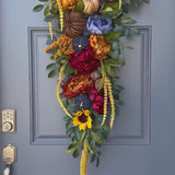 Video - Fall wreath swag front door