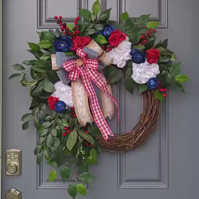 Patriotic Front Door Wreath