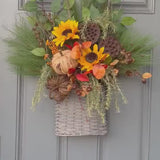 Fall basket for front door, Autumn