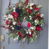 Summer americana wreath for front door
