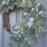 Winter wreath for door