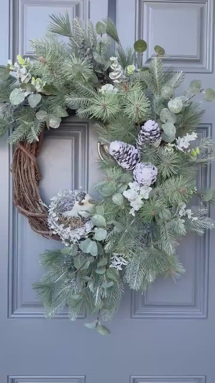 Winter wreath for door