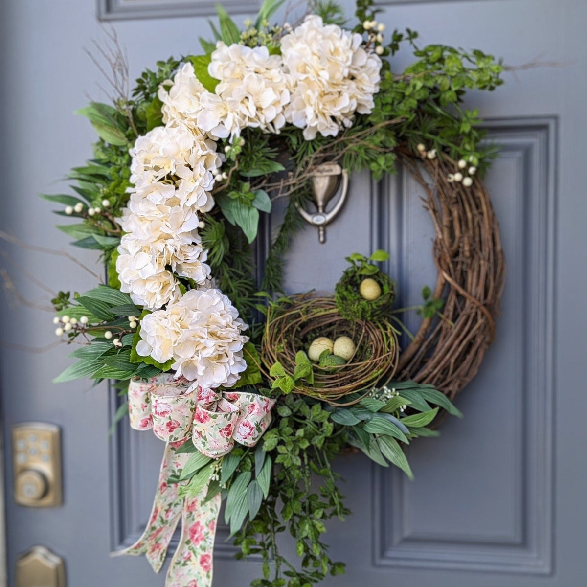 Spring wreath front door 22”