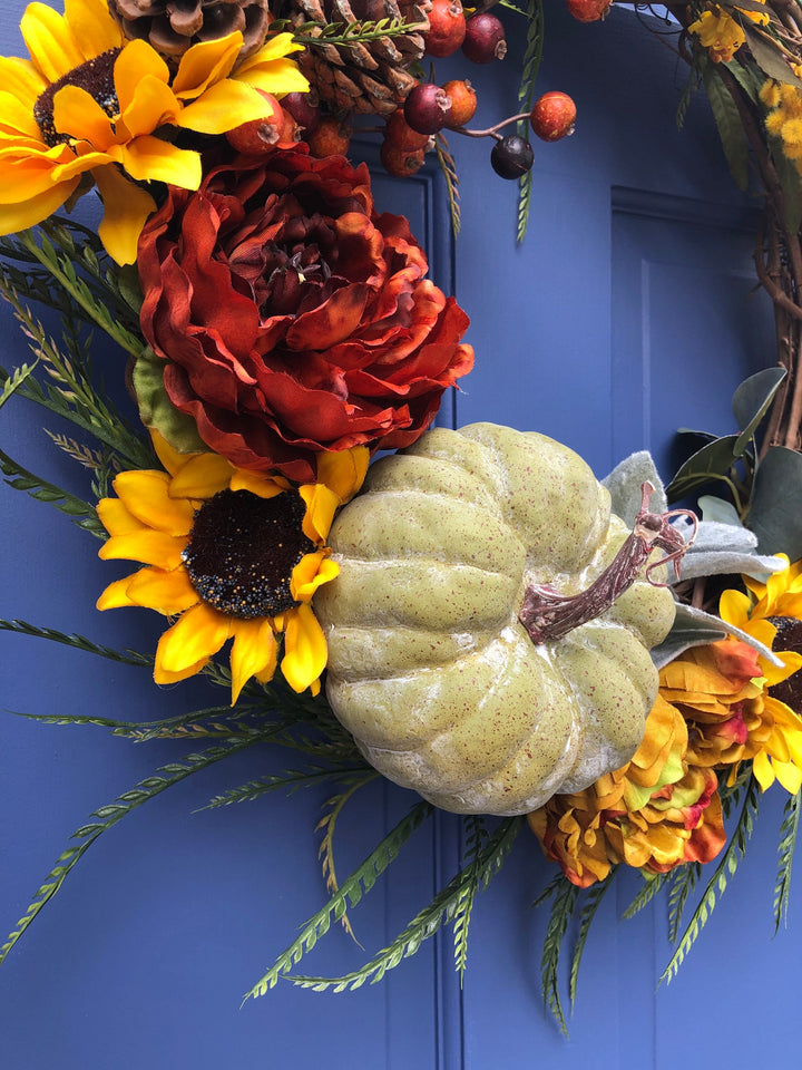 Fall Wreath rustic front door