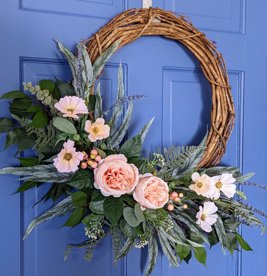 Front Door Wreath, Blush Boho wreath, All Season Wreath, Bridal shower gift, Mother’s Day Gift, Wall Decor