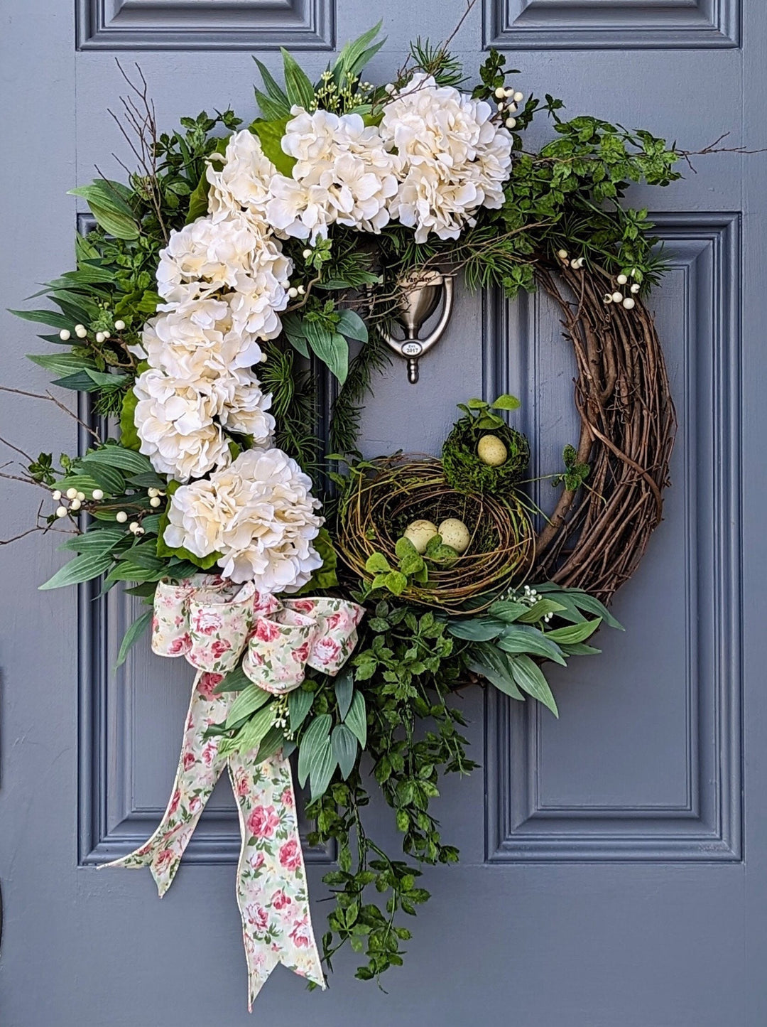 Spring wreath front door 22”