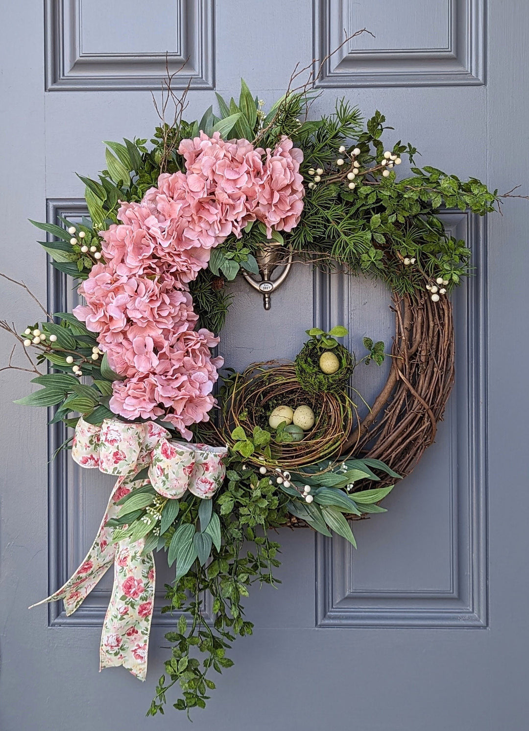 Front door spring wreath